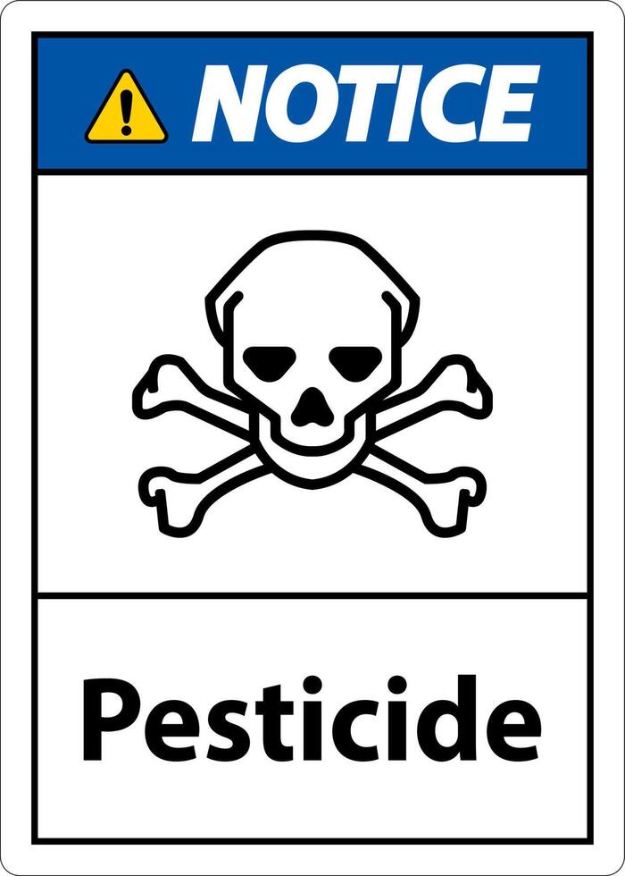 Observe el símbolo de pesticida sobre fondo blanco. vector