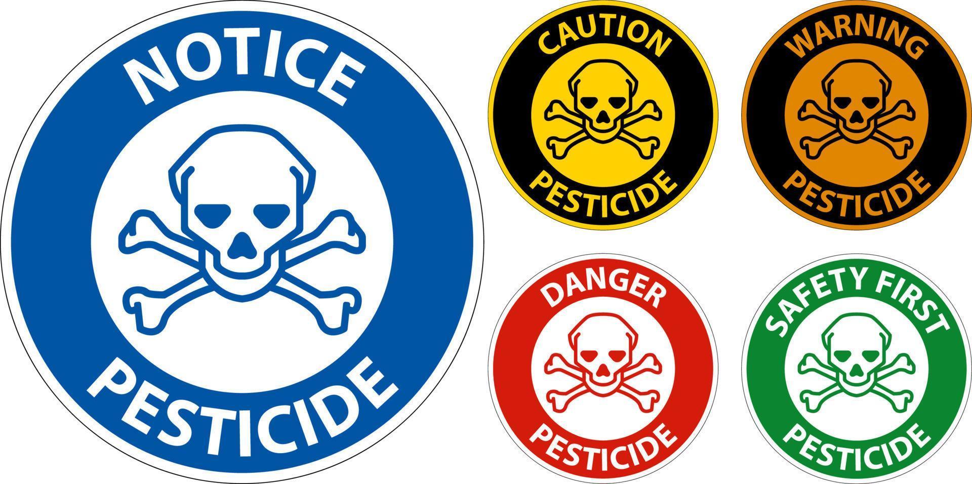 Warning Pesticide Symbol Sign On White Background vector