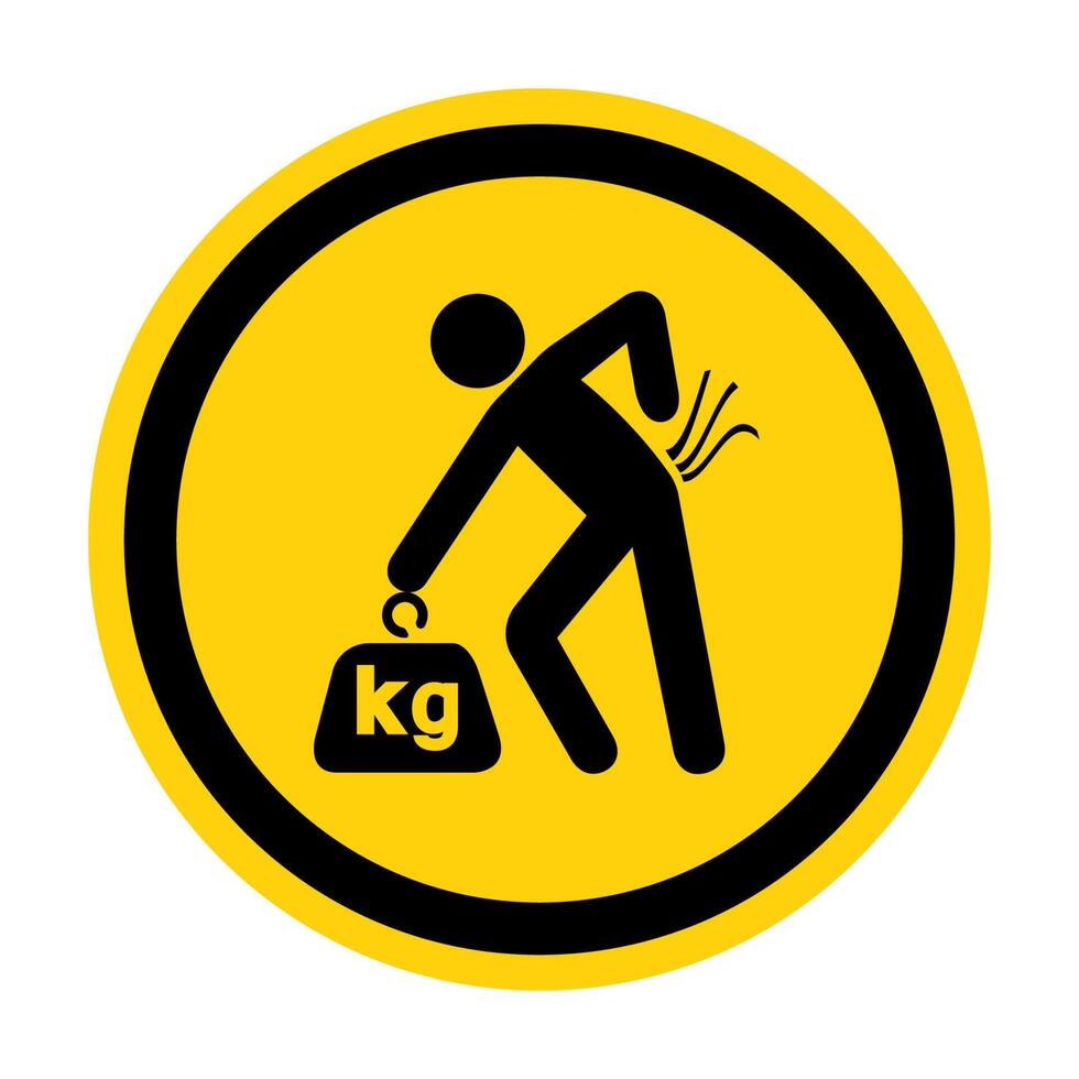 Lifting Hazard May Result In Injury See Safety Manual For Lifting Instructions vector