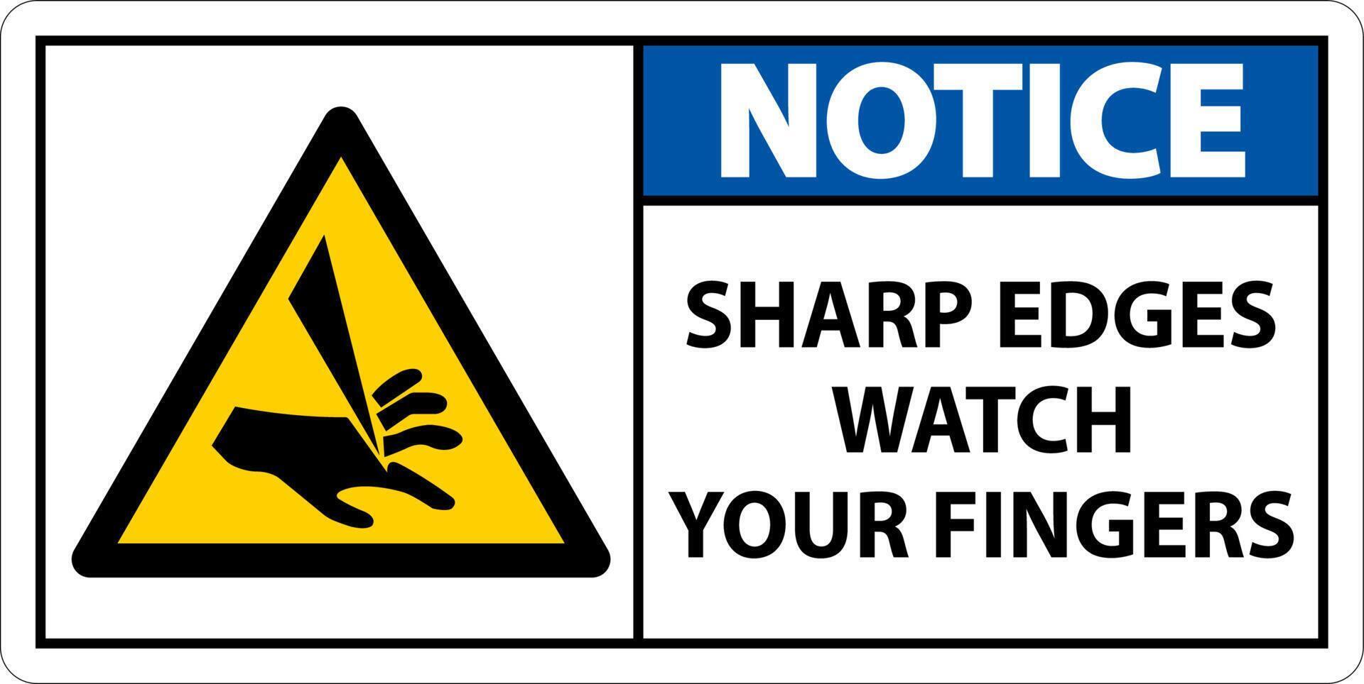 Notice Sharp Edges Watch Your Fingers On White Background vector
