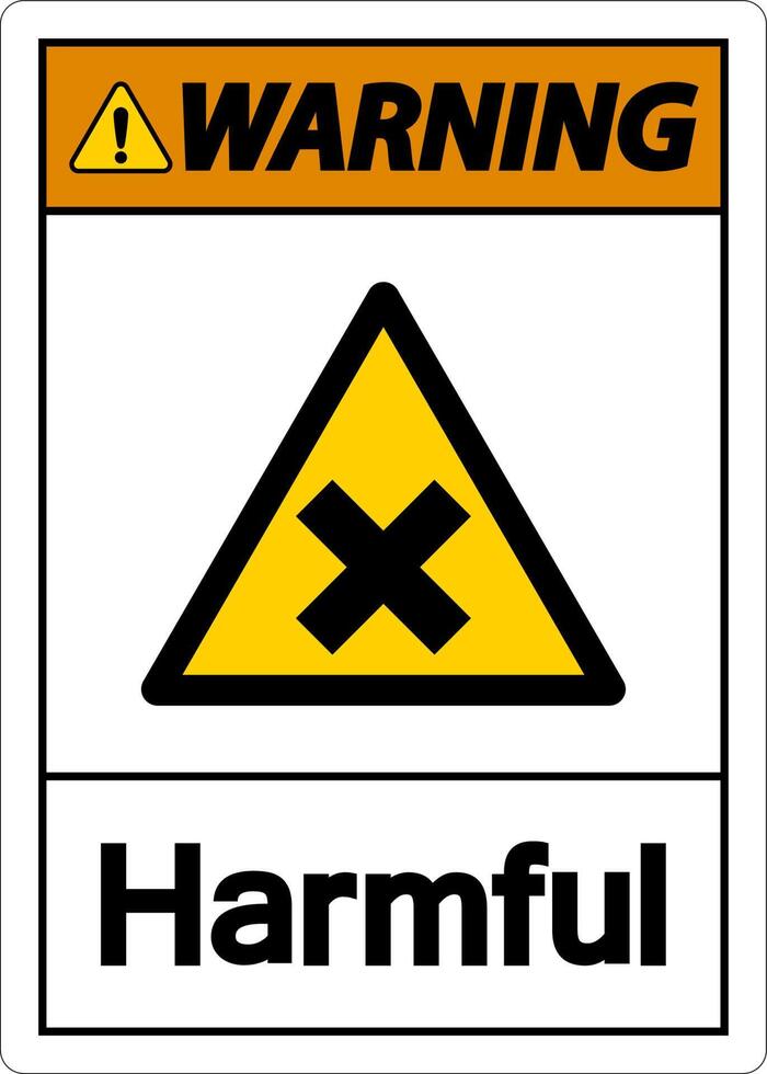 Harmful Warning Sign On White Background vector