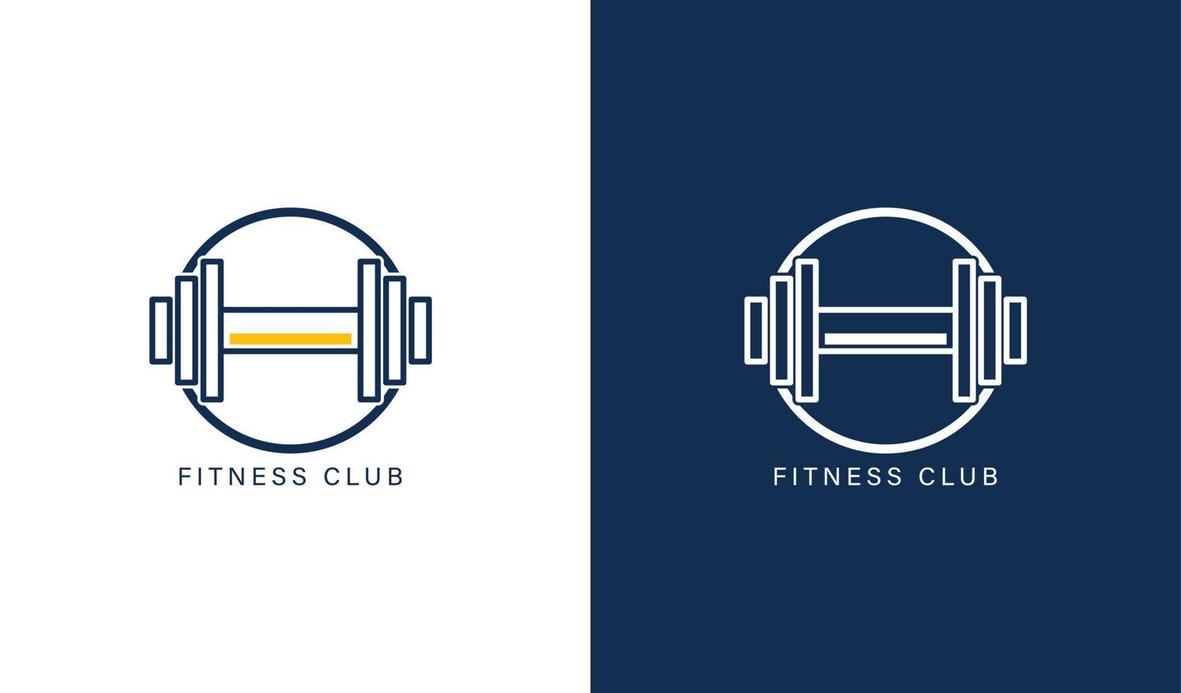 diseño simple de plantilla de logotipo de club de fitness vector