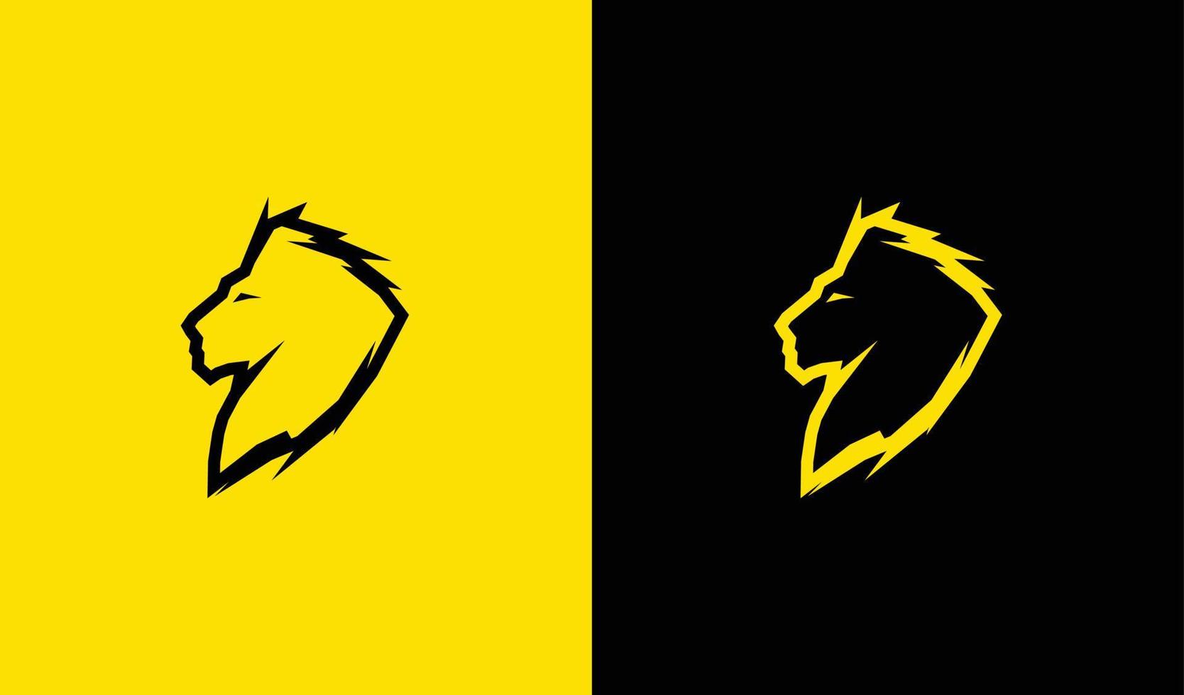 lion logo symbol template simple design vector