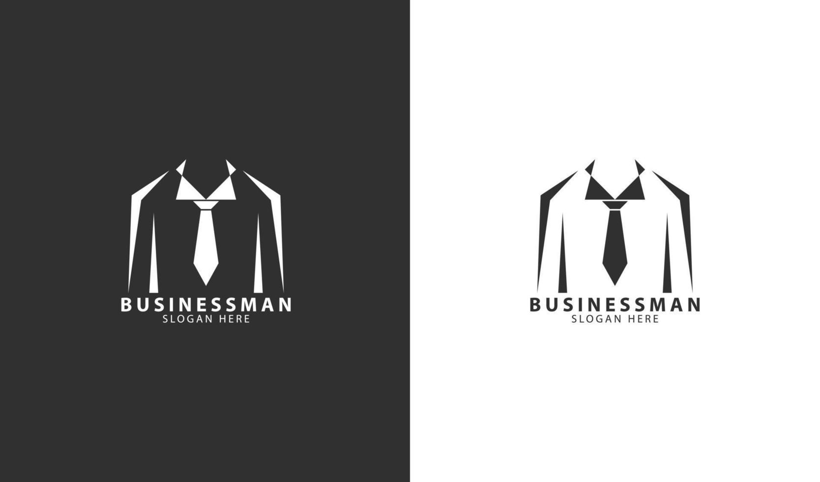 businessman logo template simple design vector