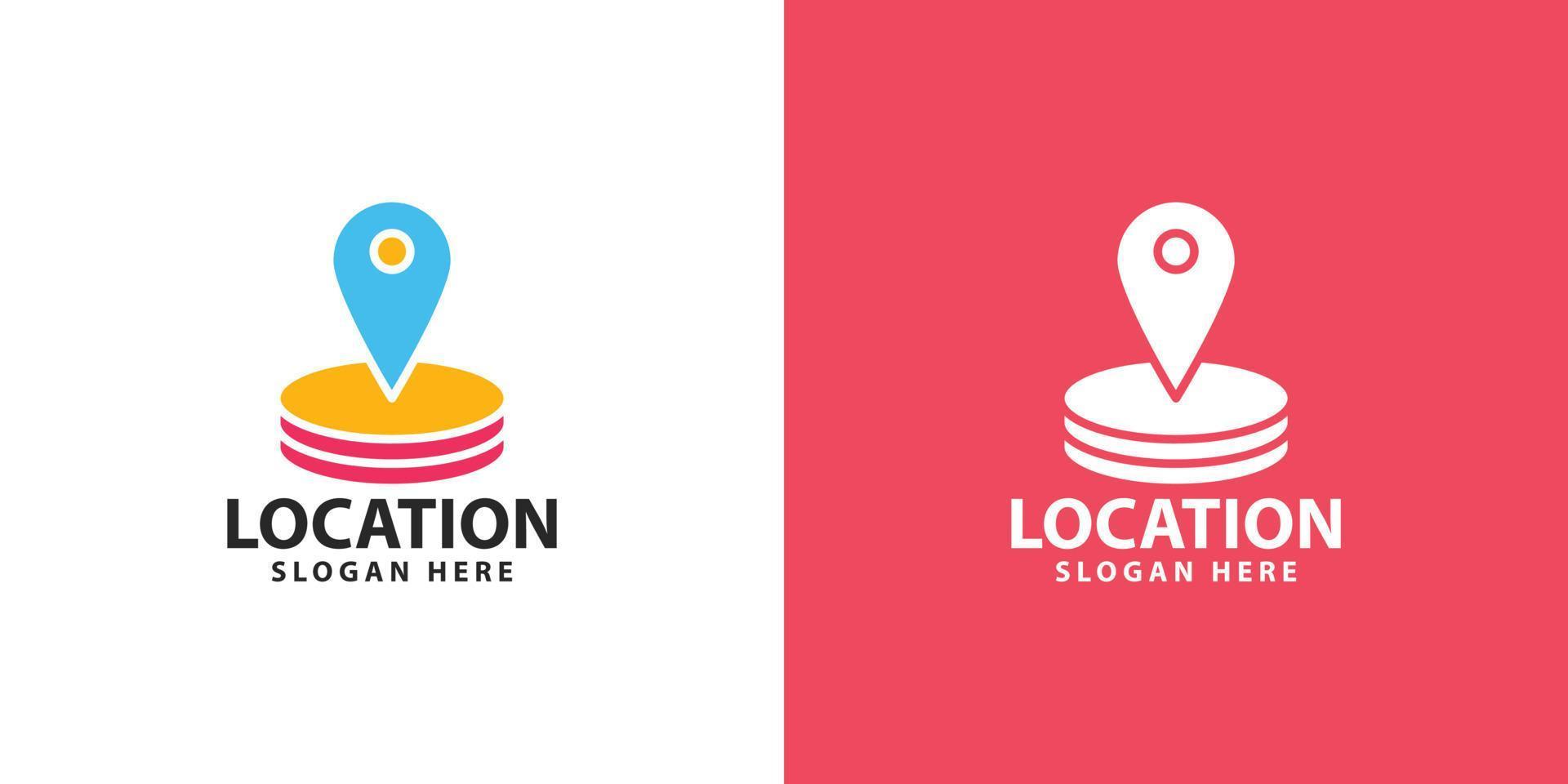 location logo template minimalist design vector