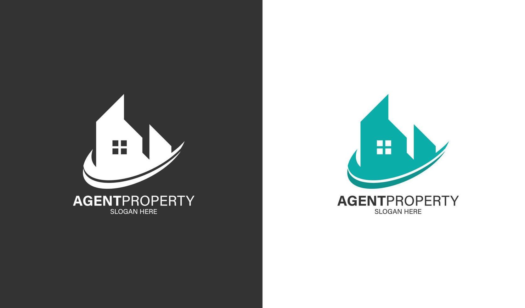 real estate company logo template idea vector