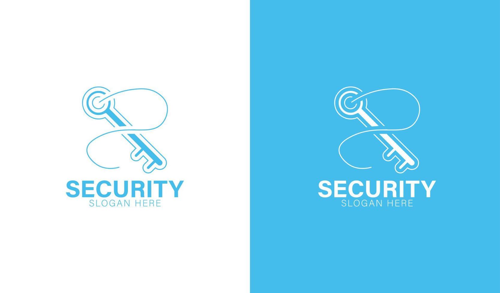 security company logo template simple design vector