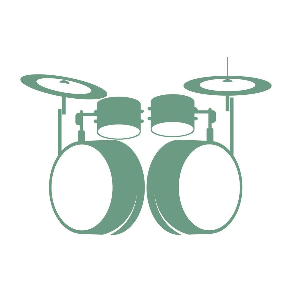 Drum flat design icon illustration vector