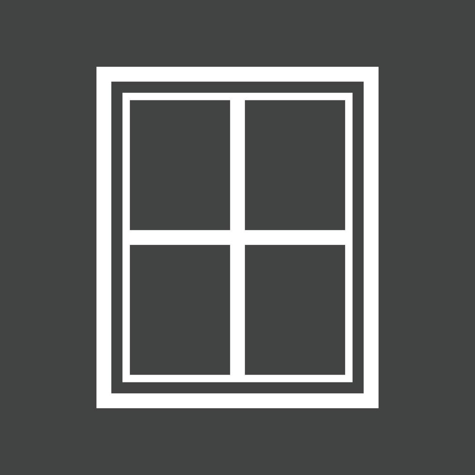 Window Line Inverted Icon vector