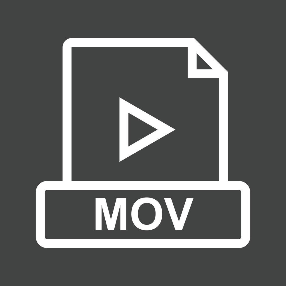 icono de línea de movimiento invertida vector