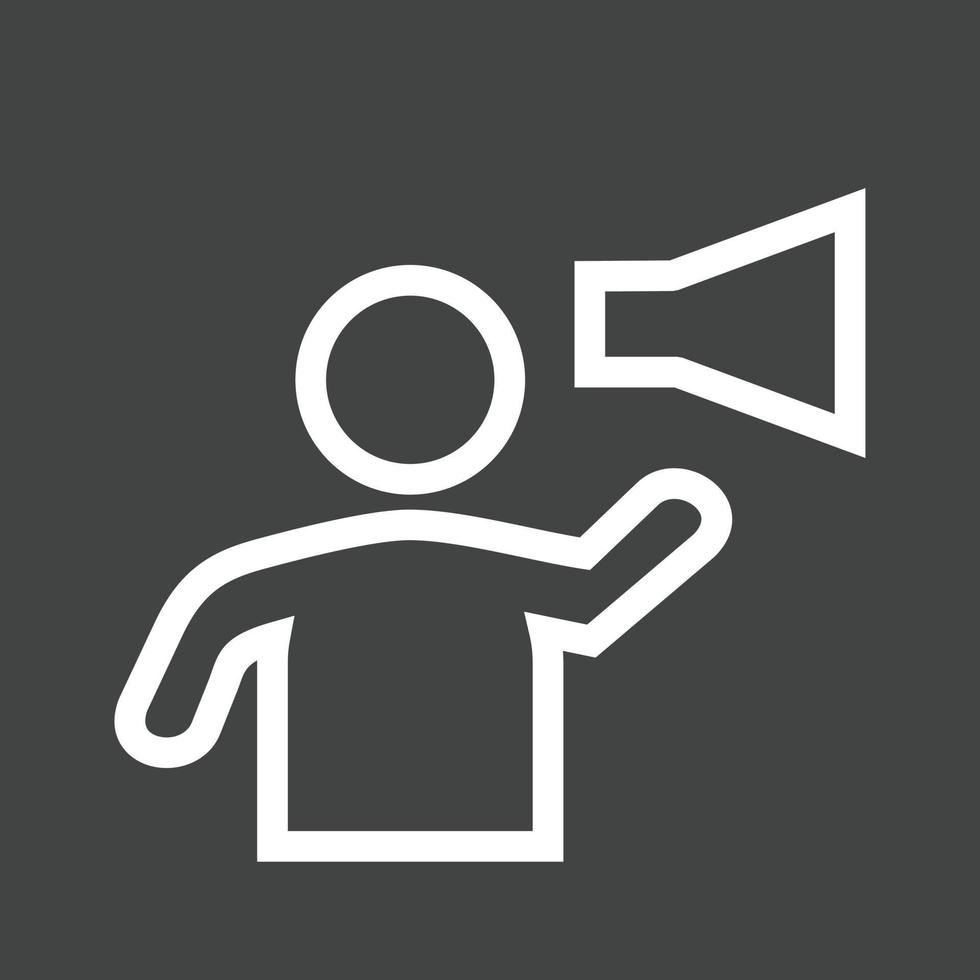 Announcement Line Inverted Icon vector