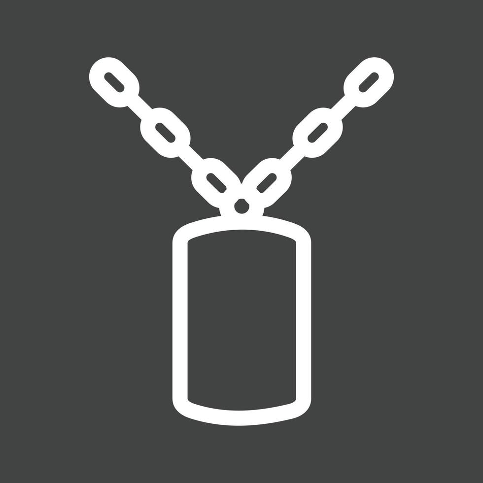 Militrary Chain Line Inverted Icon vector