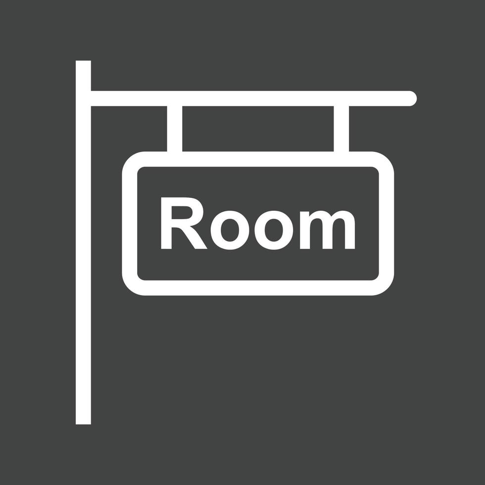 Rooms Sign Line Inverted Icon vector