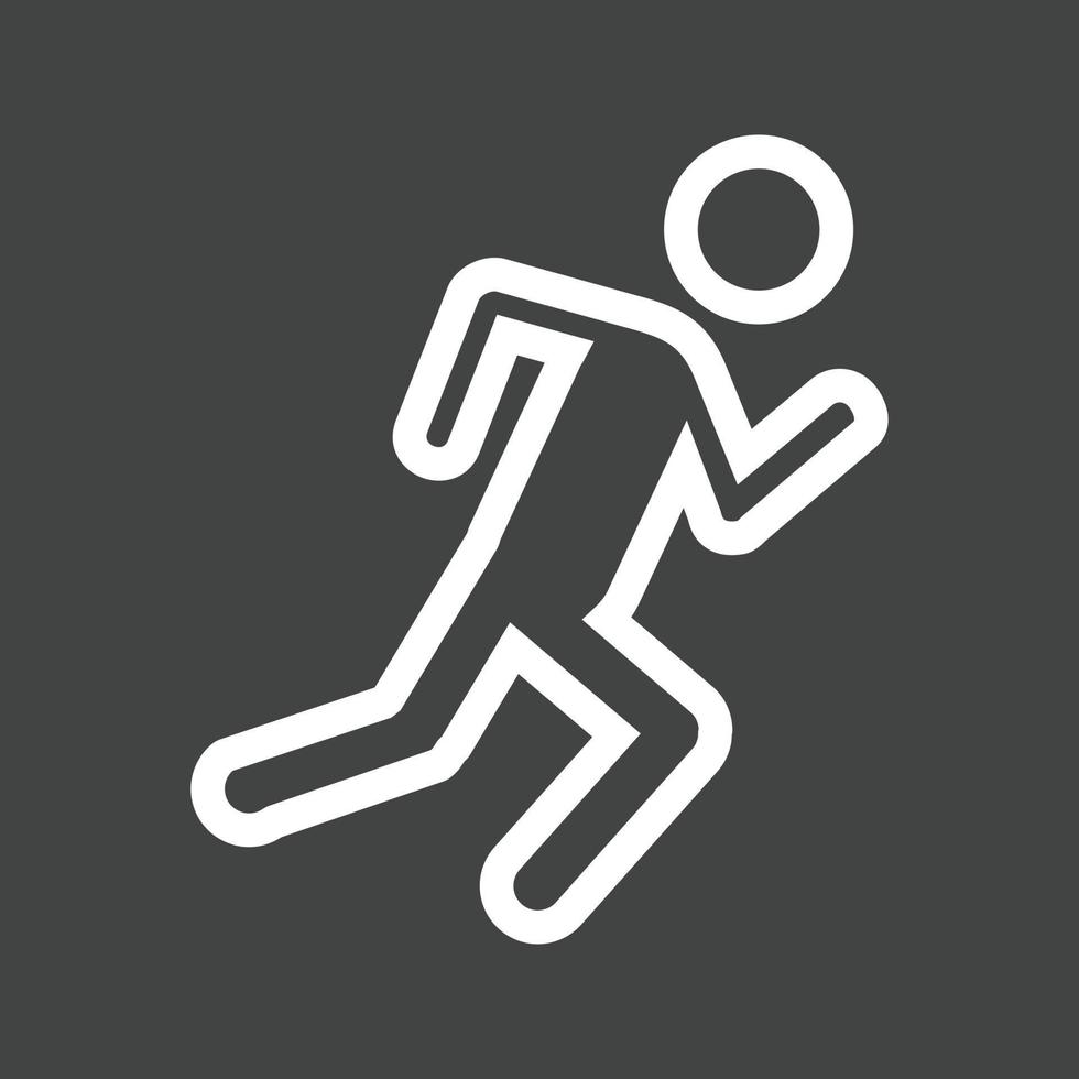Running Line Inverted Icon vector