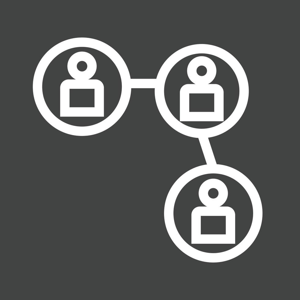 Link Line Inverted Icon vector
