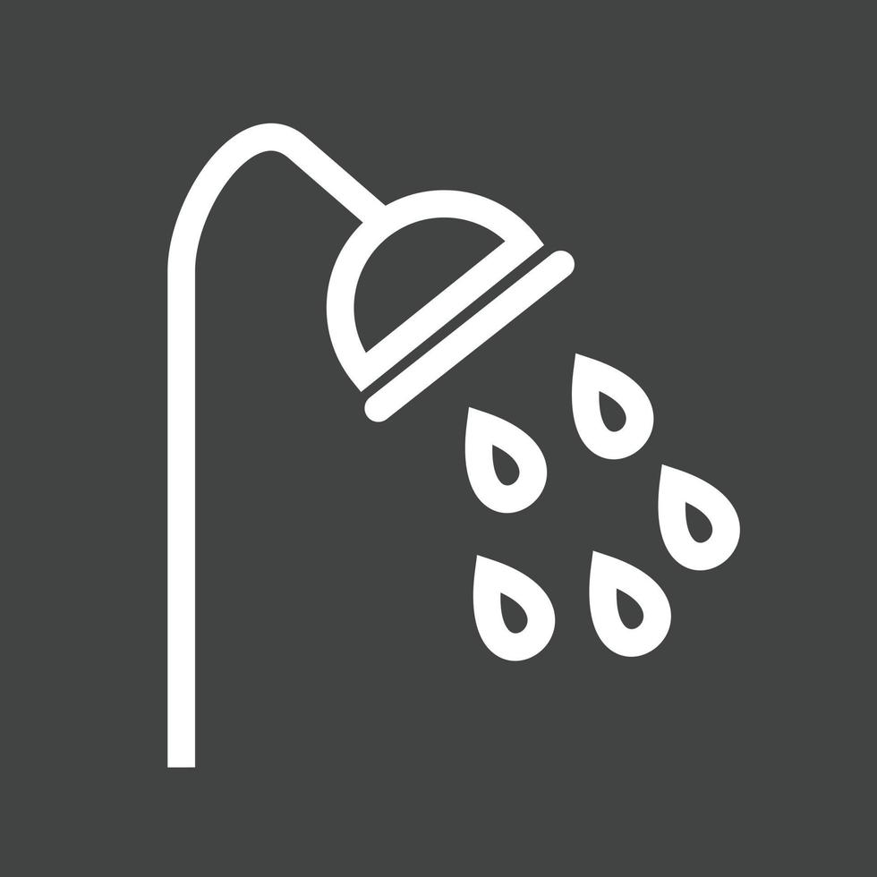 Shower Line Inverted Icon vector