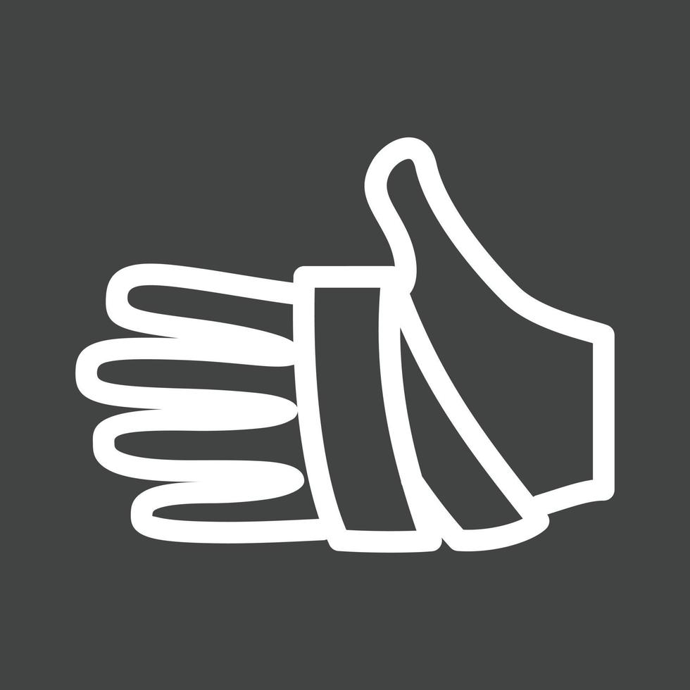Bandaged Hand Line Inverted Icon vector