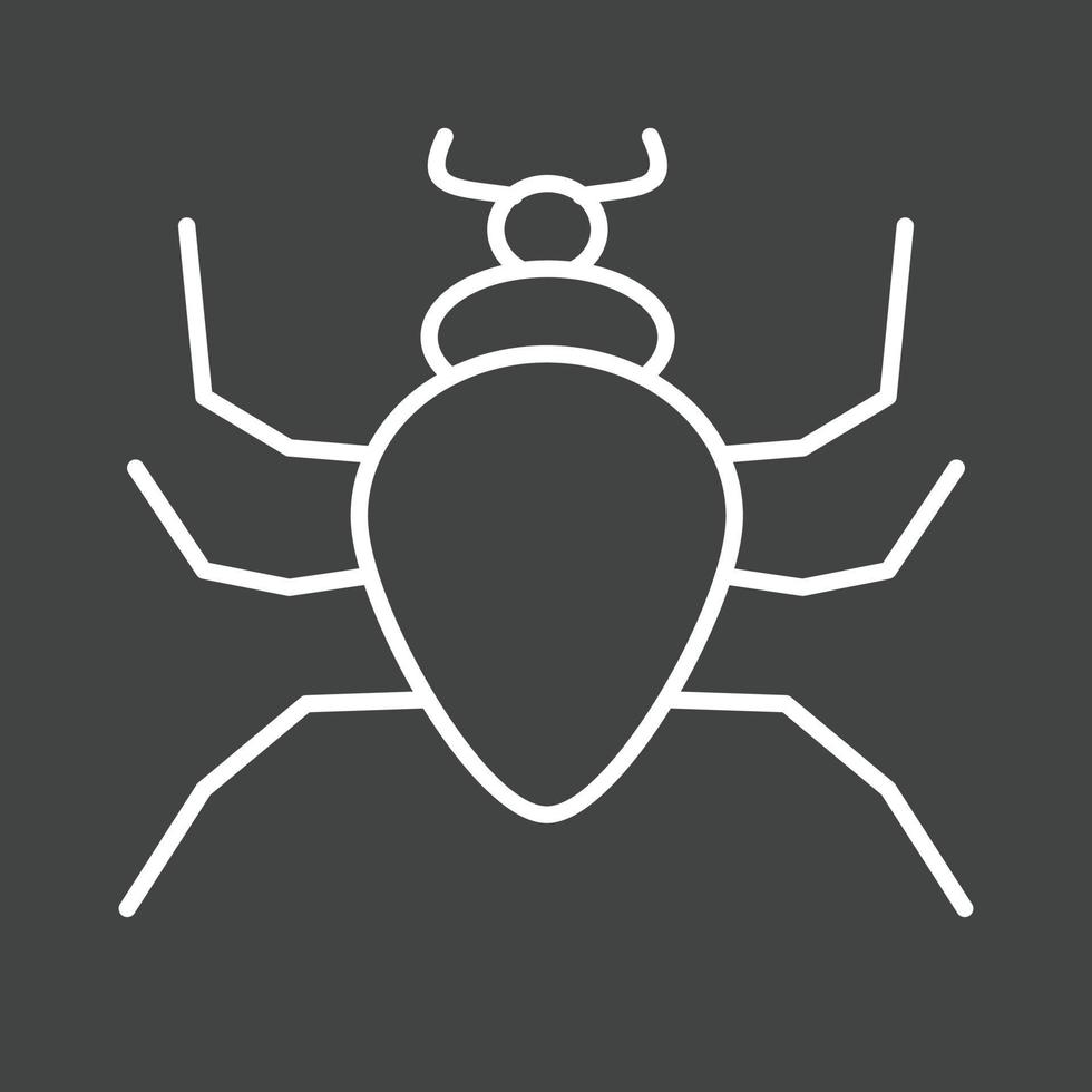 Spider Insect Line Inverted Icon vector