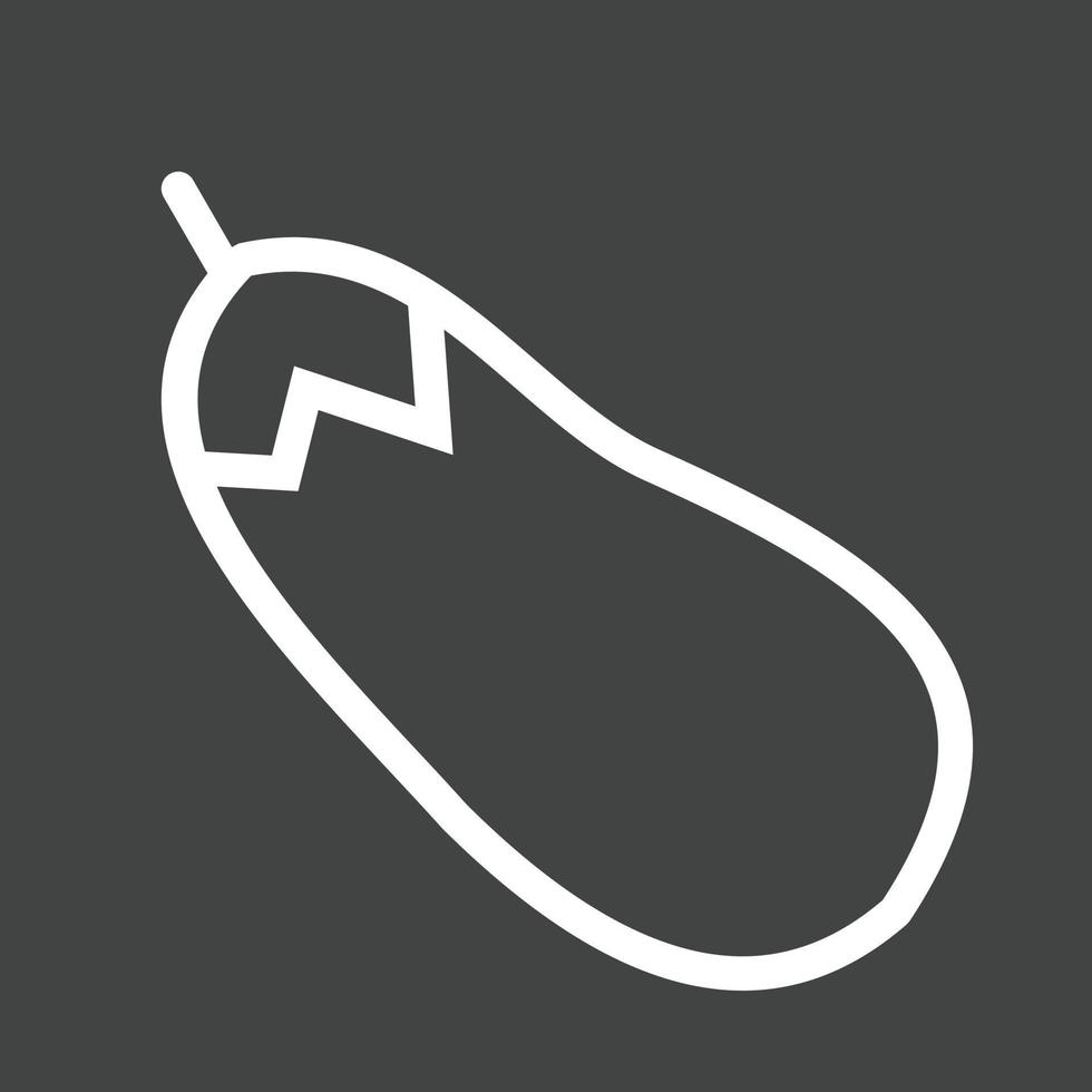Eggplant Line Inverted Icon vector