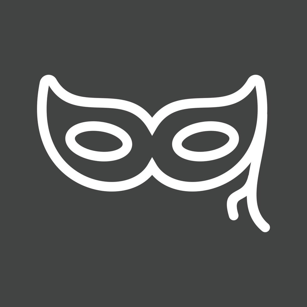 Eyes Mask Line Inverted Icon vector