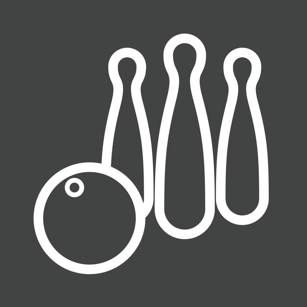 Bowling Line Inverted Icon vector