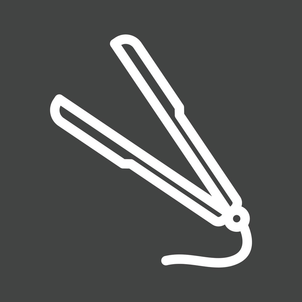 Straightner Line Inverted Icon vector