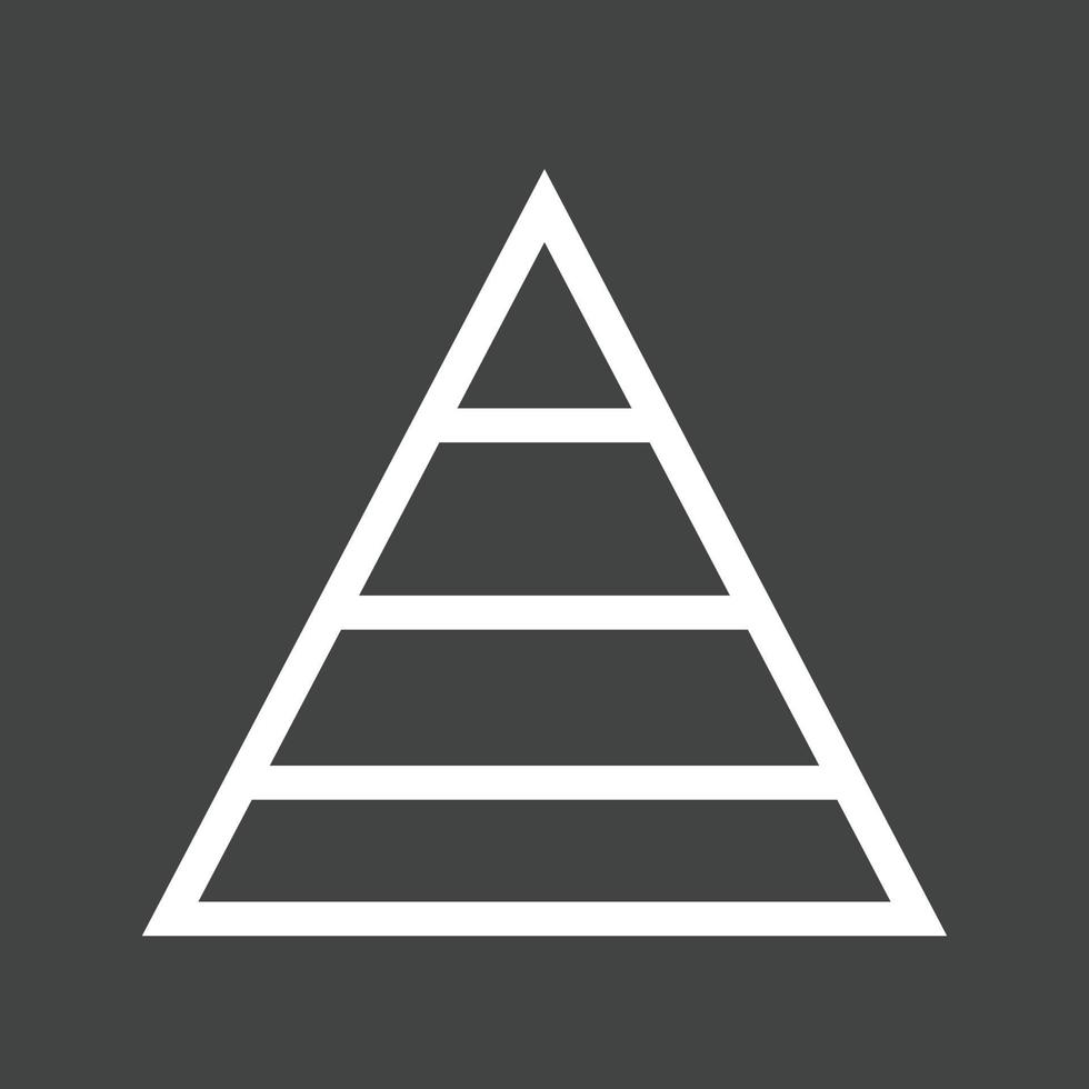 icono de línea de gráfico de pirámide invertida vector