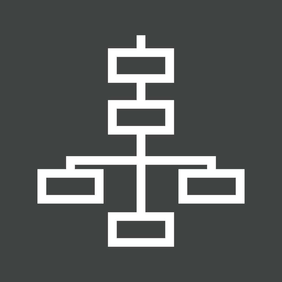 Flowchart Line Inverted Icon vector