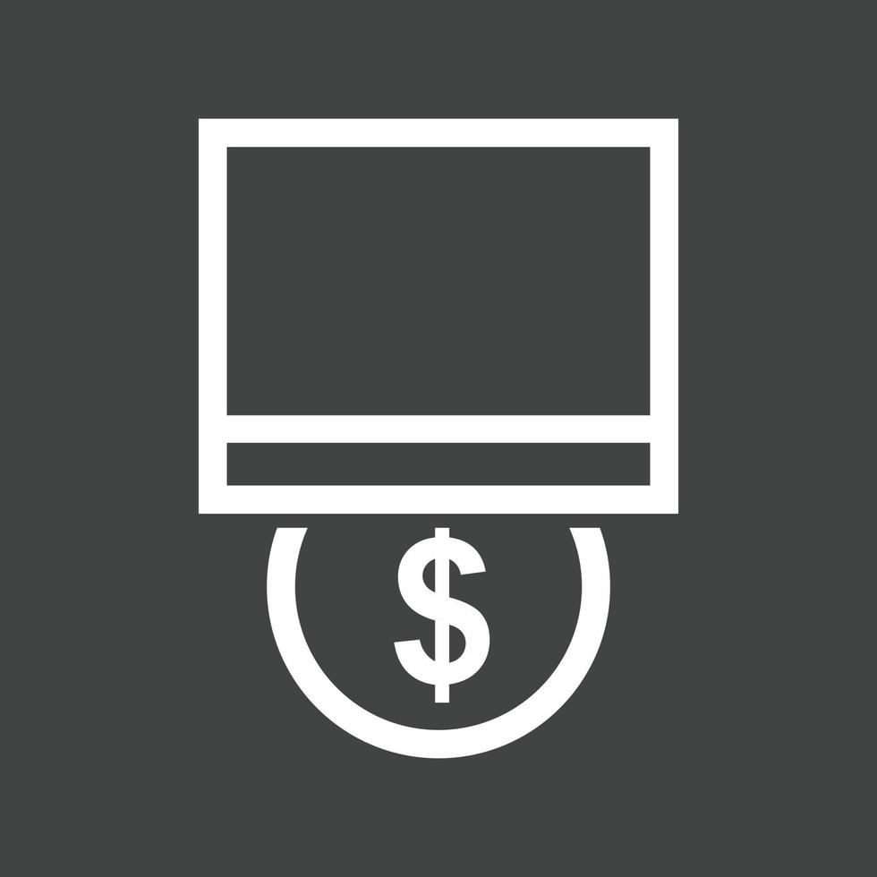Insert Coin Line Inverted Icon vector