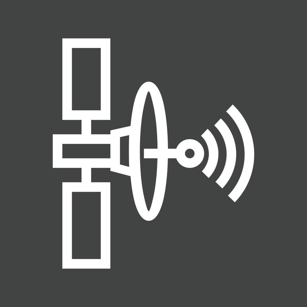 Satellite Line Inverted Icon vector