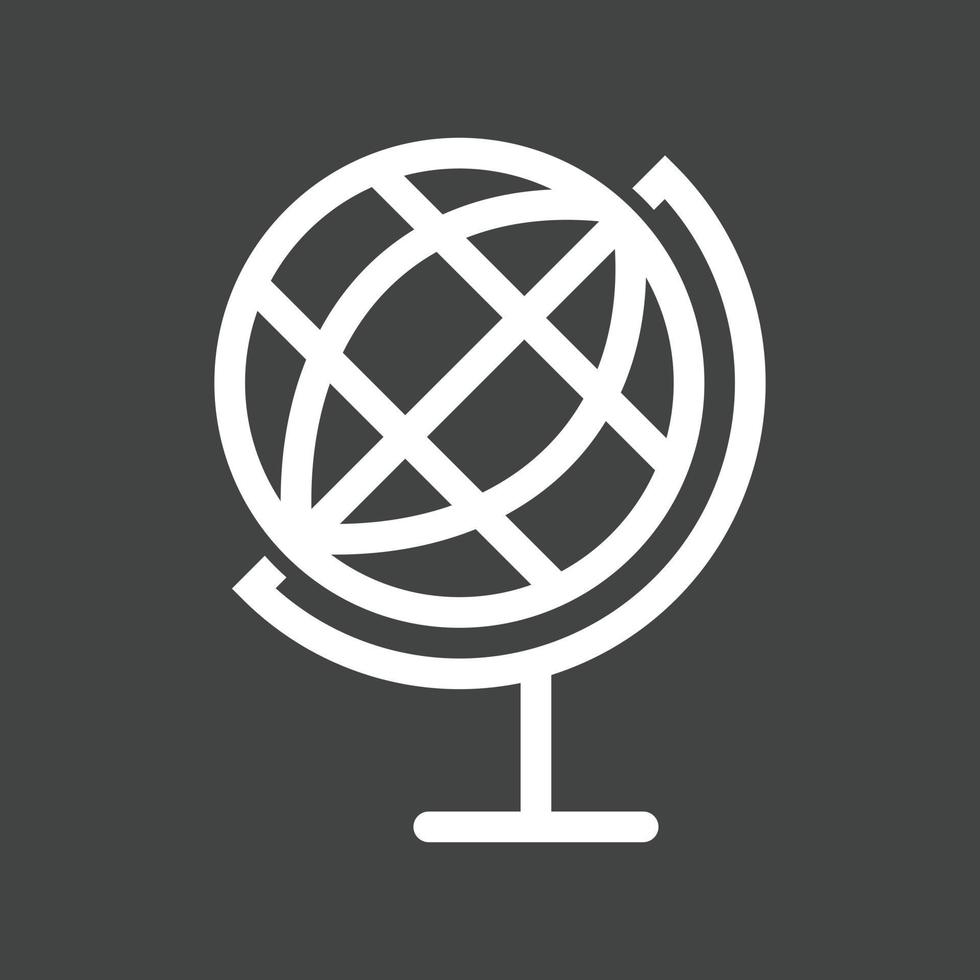 Globe Line Inverted Icon vector