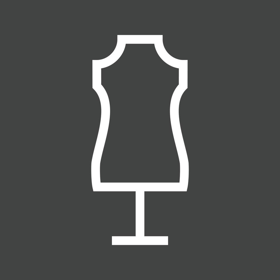 Dress Holder Line Inverted Icon vector