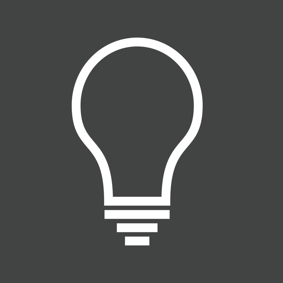 Bulb Line Inverted Icon vector