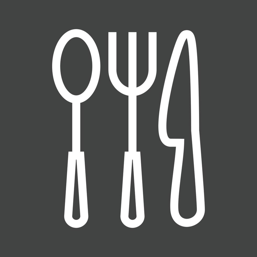 Utensils Line Inverted Icon vector