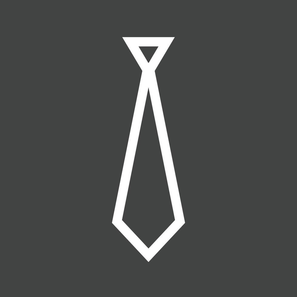 icono de línea de corbata invertida vector