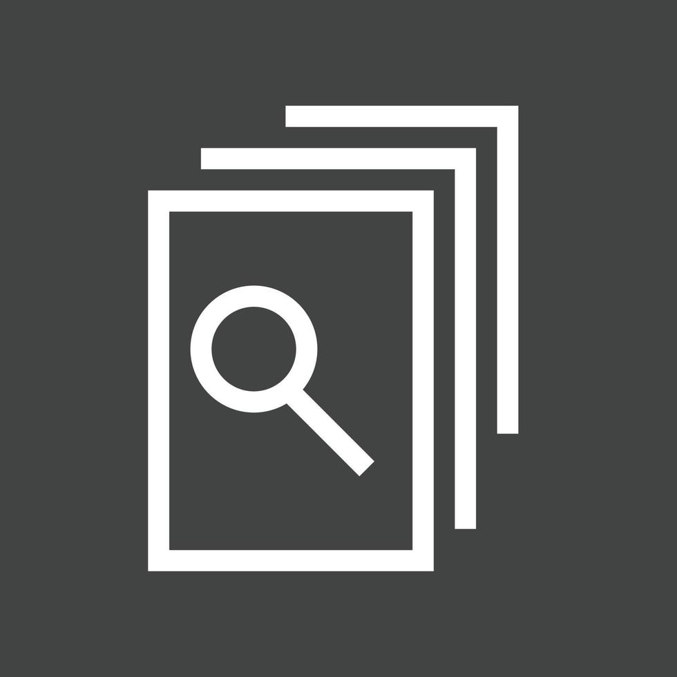 Research Line Inverted Icon vector