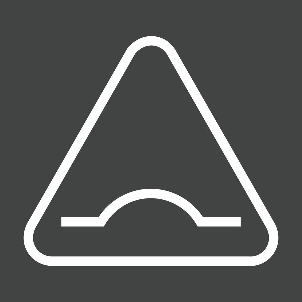 Bump ahead Line Inverted Icon vector