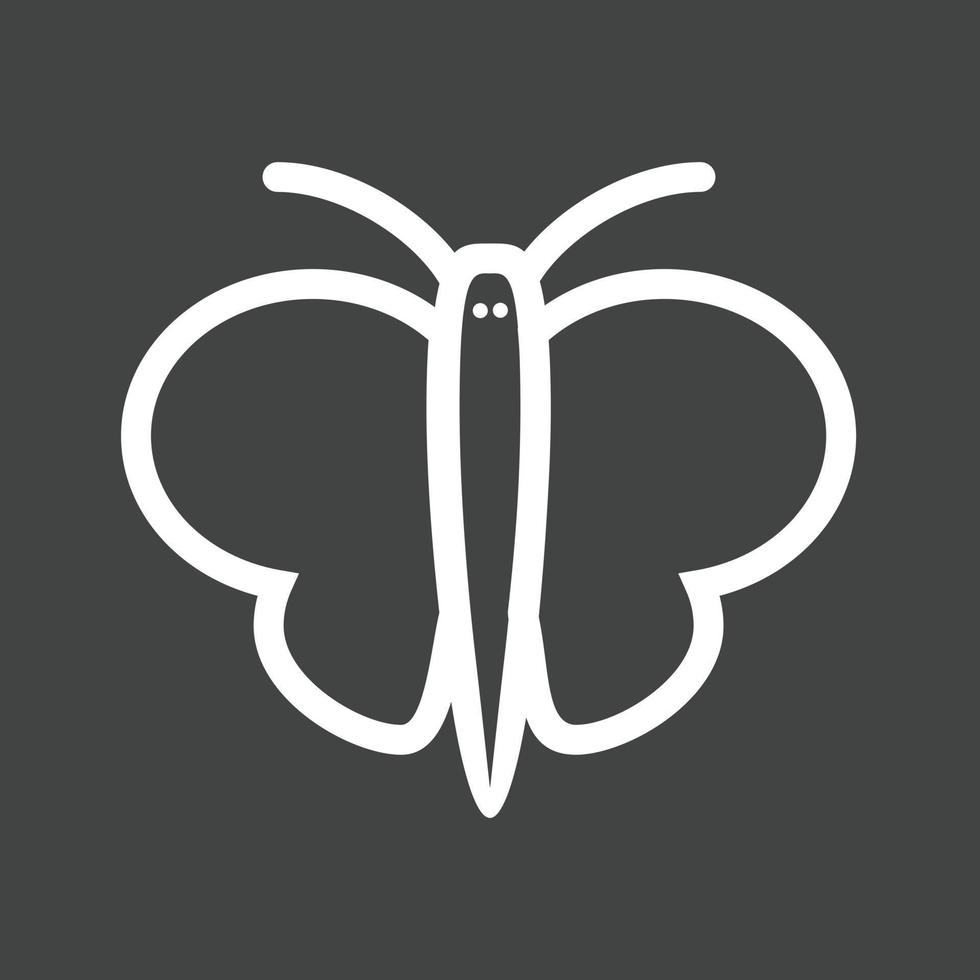 Butterfly II Line Inverted Icon vector