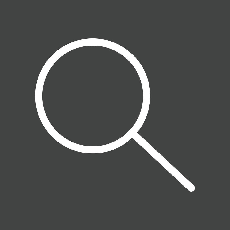 Magnifier Line Inverted Icon vector