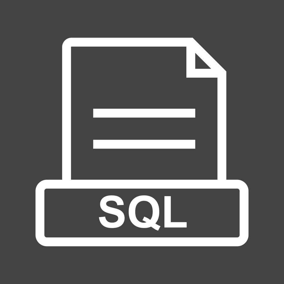 SQL Line Inverted Icon vector