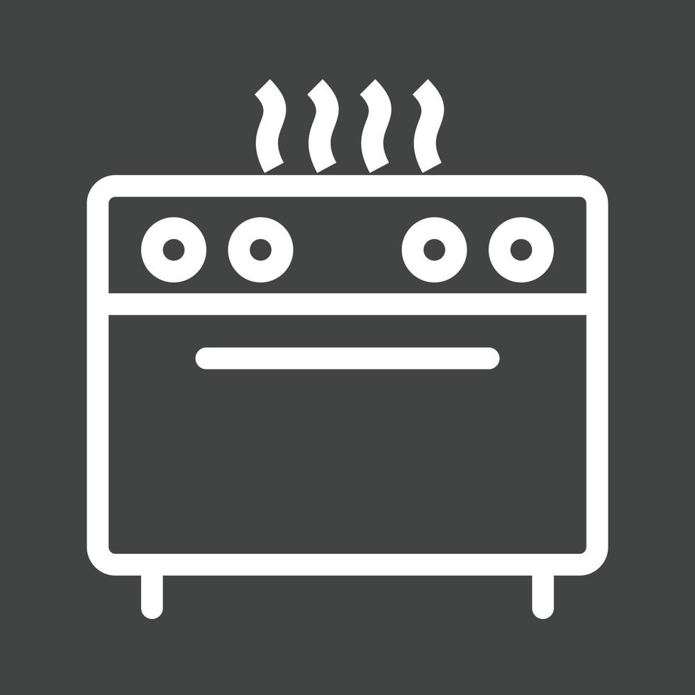 Stove Line Inverted Icon vector