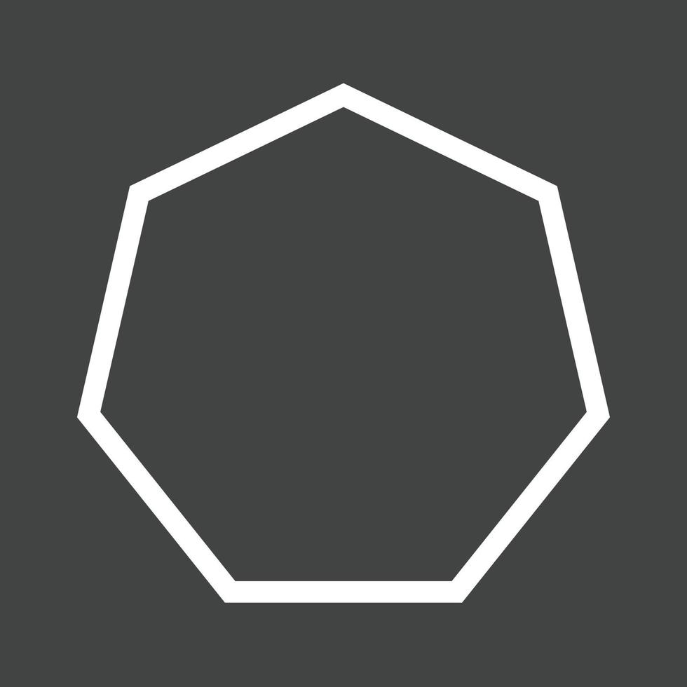 Octagon Line Inverted Icon vector