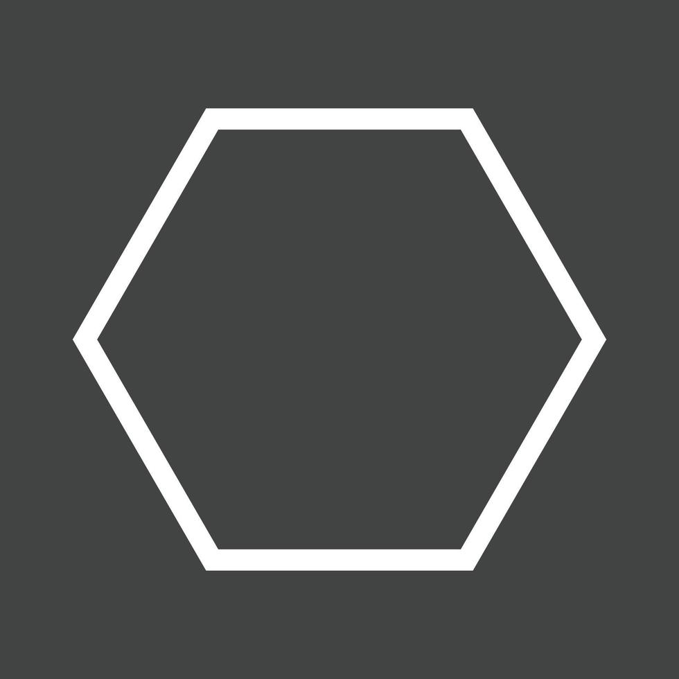Hexagon Line Inverted Icon vector