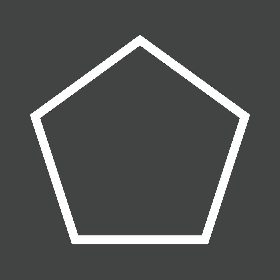 Pentagon Line Inverted Icon vector