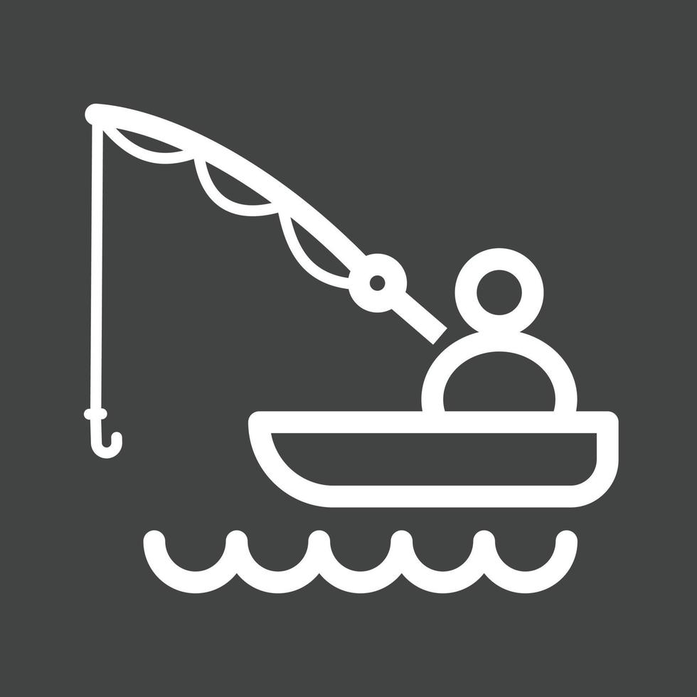 Fishing Line Inverted Icon vector