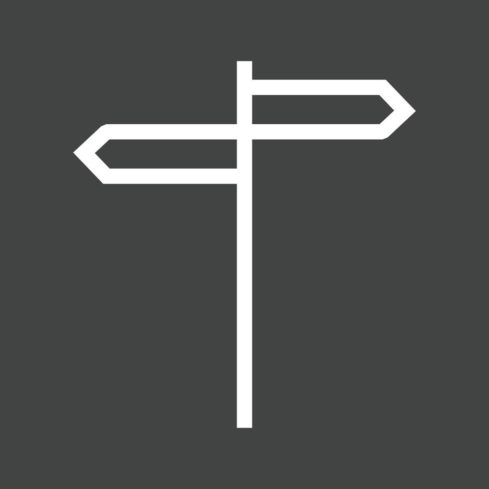 Directions Line Inverted Icon vector