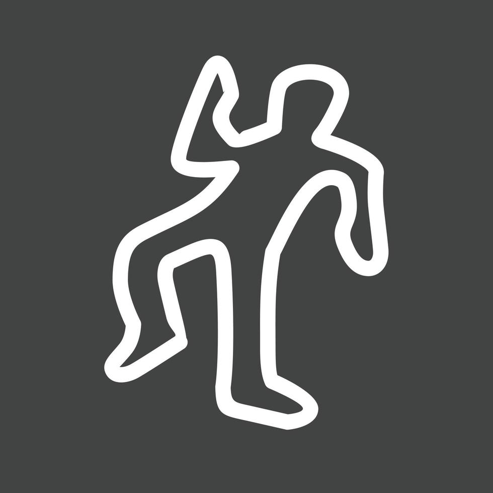 Deadbody Print Line Inverted Icon vector
