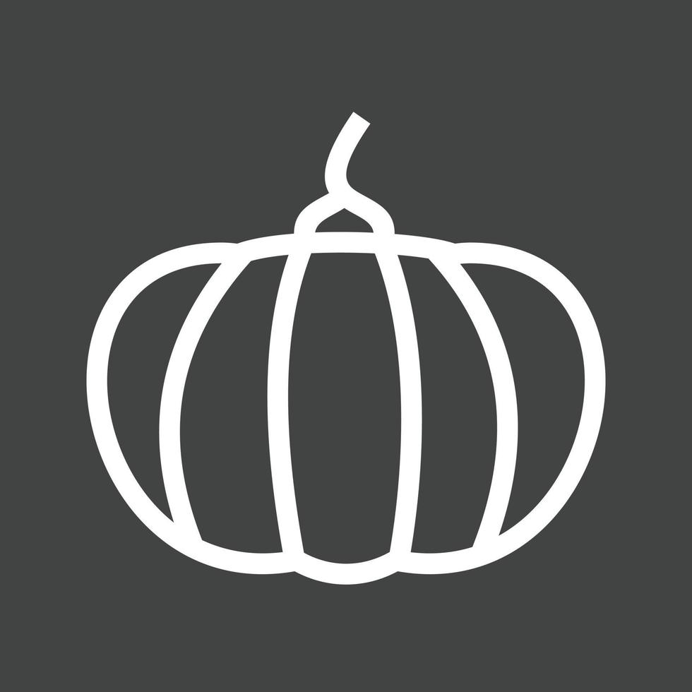 Pumpkin Line Inverted Icon vector