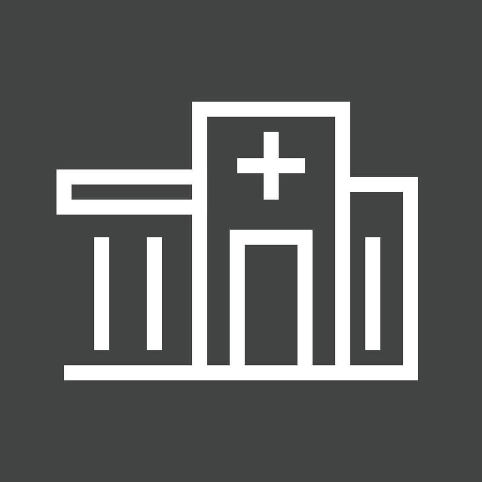 Emergency Clinic Line Inverted Icon vector