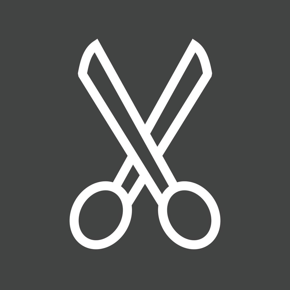 Scissors Line Inverted Icon vector
